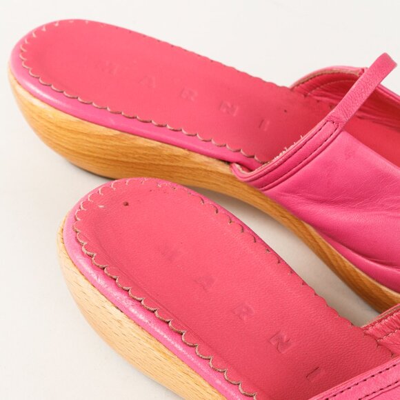 Marni Fuchsia Leather Clog - Picture 9 of 9